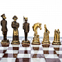 Шахматы из камня с фигурами из бронзы "Деревенские" 36х36 см, фотография 2. Интернет-магазин ЛАВКА ПОДАРКОВ