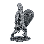 0080132 Олов.миниатюра некраш. 6-11мм Ратник новгородского ополчения, 2-я половина 14 века