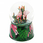 Стеклянный шар с блестками "Фламинго", фотография 2. Интернет-магазин ЛАВКА ПОДАРКОВ