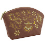 Косметичка "Цветы". Темно-розовая с вышивкой, фотография 6. Интернет-магазин ЛАВКА ПОДАРКОВ