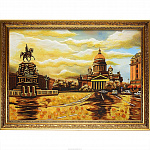 Картина янтарная "Санкт-Петербург. Исаакиевская площадь"