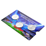 0039484-2,8см  НАБОР ПАМЯТНЫХ МОНЕТ из 3шт. - ЧМ 2018г (25 рублей) в октытке