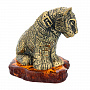 Статуэтка с янтарем "Сидящий тигренок", фотография 3. Интернет-магазин ЛАВКА ПОДАРКОВ