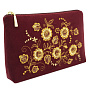 Косметичка "Весеннее настроение". Бордовая с вышивкой, фотография 6. Интернет-магазин ЛАВКА ПОДАРКОВ