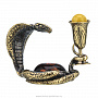 Статуэтка с янтарем "Змея с рюмкой", фотография 4. Интернет-магазин ЛАВКА ПОДАРКОВ