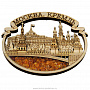 Магнит сувенир "Кремль" с янтарем, фотография 1. Интернет-магазин ЛАВКА ПОДАРКОВ