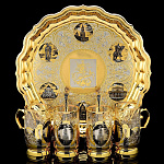  Златоуст Чайный набор на 4 персоны с чернением В П/У