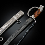 0063226 Оружие сувенирное ШАШКА "ПОБЕДА" , дамаск, никель