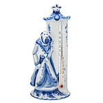 6633 Гжель Термометр настольный "Витязь" 27см Авт. Исаев С.В.