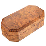 0046641/145*80*50мм Нат.дерево Кап березы ШКАТУЛКА ВОСЬМИГРАННАЯ 