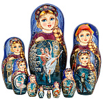 0074559 Матрешка "Русский балет" 10 мест  13*27см