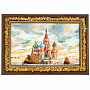 Картина янтарная "Храм Василия Блаженного" 24х15 см, фотография 3. Интернет-магазин ЛАВКА ПОДАРКОВ
