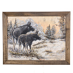 Картина на бересте "По знакомой тропе" 30х40 см