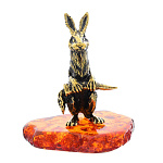 0045547/1537 Сувенир Заяц Степашка с морковкой Сувенир (коньячный)