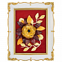 Настольное янтарное панно "Открытка с цветами" 23х18 см, фотография 1. Интернет-магазин ЛАВКА ПОДАРКОВ