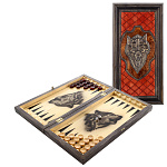 0063808 Нат.дерево НАРДЫ "ВОЛК" 50*25см