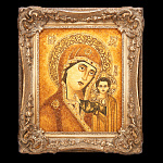 Картина янтарная "Икона Божией Матери"