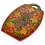 0063793 -23*34см  Хохлома ДОСКА разделочная "ПИРОЖНИЦА" малая