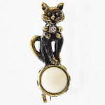 0058466/606.4 Брошь Котенок на Шаре (белый)