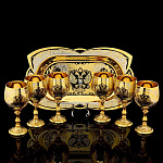 11583 Златоуст питейный набор малый:Блюдо+6рюмок в ПУ (NAW1602 )