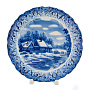 Тарелка декоративная "Пейзаж". Гжель, фотография 1. Интернет-магазин ЛАВКА ПОДАРКОВ