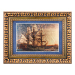 Картина на сусальном золоте "Русский флот" 46х35 см