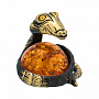 Статуэтка с янтарем "Змейка с глазками", фотография 1. Интернет-магазин ЛАВКА ПОДАРКОВ