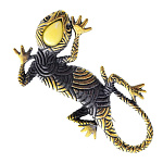 0045419/1889.4 Брошь Ящерка в пустыне (белый)