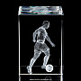 Лазерная графика куб "Футболист", фотография 2. Интернет-магазин ЛАВКА ПОДАРКОВ