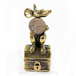 25329 Бронза Скульптура "Крыса на сундуке"