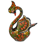 0078397/25*30*35см  Хохлома Сувенир БРАТИНА ЛЕБЕДЬ  черн. фон(без ковшей)