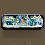  /17*6*4см Художественная роспись Шкатулка-Пенал  "Морозко" /110