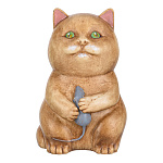 0073813  Скульптура КОТ ЛЮБЛЮ ЖИВОТНЫХ  69мм М03