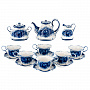 Сервиз чайный на 6 персон "Колокольчик". Гжель, фотография 5. Интернет-магазин ЛАВКА ПОДАРКОВ