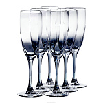 Набор 6 бокалов для шампанского 170 мл "Черное море Омбре"