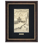 /25*32см Офорт черно-белый "Старая Москва. Кремлевская набережная ХХС"