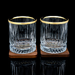 0080384 Златоуст НАБОР ДЛЯ ВИСКИ (2 бокала, 2 поставки)