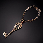 25268-7  Серебро 925* Брелок для ключей "Ключ-Подкова" 7