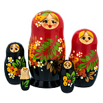 Матрешка "Рябина" 5 мест