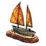 Статуэтка с янтарем "Корабль Попутный ветер", фотография 2. Интернет-магазин ЛАВКА ПОДАРКОВ