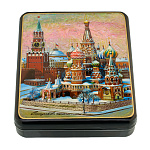 Шкатулка с художественной росписью "Зимняя Москва"