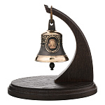 Колокол бронзовый на подставке "Спаси и сохрани"