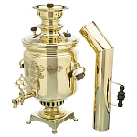 0076964/7л КОМПЛЕКТ Самовар+труба жаровой БАТАШЕВА медал латунный ,банка