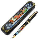 0013305/ТРОЙКА Сувенир РУЧКА С РОСПИСЬЮ В ФУТЛЯРЕ "РУССКИЕ СКАЗКИ"