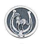 Монета сувенирная "Лошадь с подковой". Серебро 925*