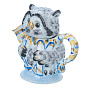 Чайник коллекционный "Филин". Гжель в цвете, фотография 2. Интернет-магазин ЛАВКА ПОДАРКОВ