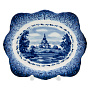 Тарелка сувенирная настенная "Пейзаж". Гжель, фотография 1. Интернет-магазин ЛАВКА ПОДАРКОВ