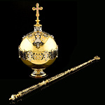 6803 Златоуст Композиция Скипетр и Держава Латунь, Никель,. позолота, Сталь, дерево.