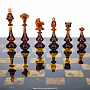 Шахматы с инкрустацией и фигурами из янтаря "Жемчужина Африки" 42х42 см, фотография 4. Интернет-магазин ЛАВКА ПОДАРКОВ