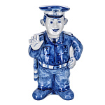 006517 Гжель ШТОФ "ПОСТОВОЙ" 1,0л